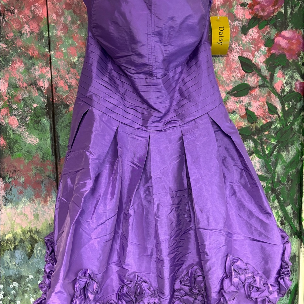 NWT- Purple Strapless Dress - Picture 4 of 6